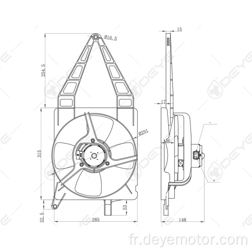 Radiateur de refroidissement du motoventilateur pour OPEL CORSA TIGRA